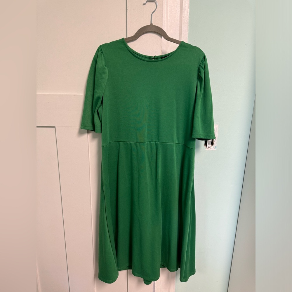 Who What Wear Green Short Sleeve Midi Dress, Size XL - Picture 3 of 5